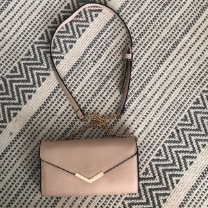 Tan leather crossbody purse
